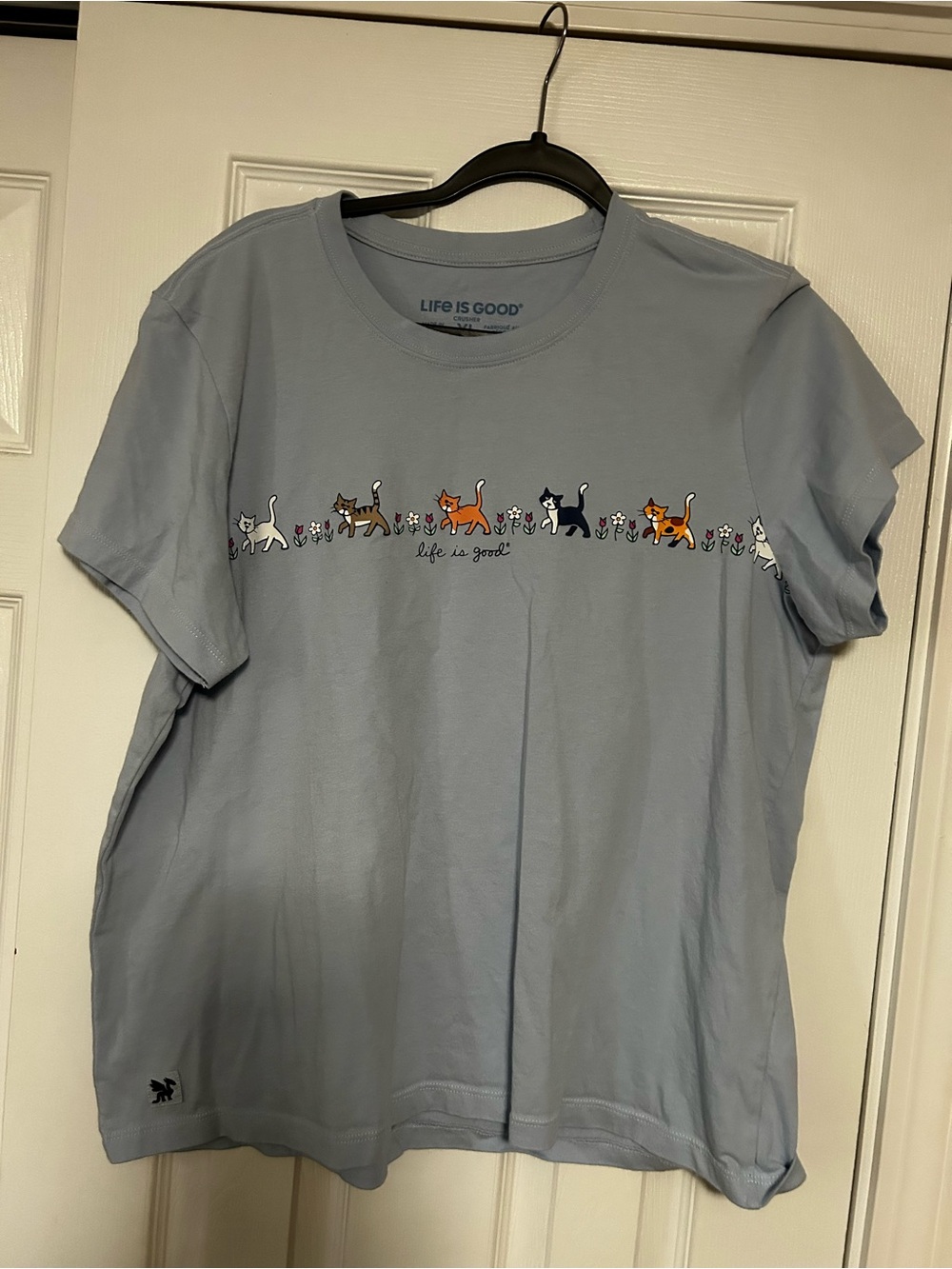 Life is Good Cat Graphic T‑Shirt